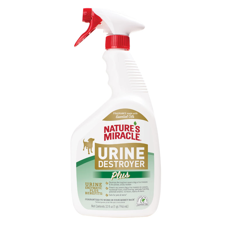 Nature's Miracle Urine Destroyer Plus for Dogs, Enzymatic Formula for Severe Stains, 32 oz