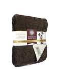 American Kennel Club Premium Velvet Sherpa Pet Blanket Soft and Warm Pet Throw for Dogs & Cats – 40”x30” - Brown
