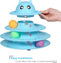 UPSKY Cat Toy Roller 3-Level Turntable Cat Toys with Six Colorful Balls