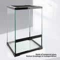 11 Gallon Tall Reptile Glass Tank 12"x12"x18",Pre-Assembled Vertical Terrarium Enclosure with Front Openning Door and To