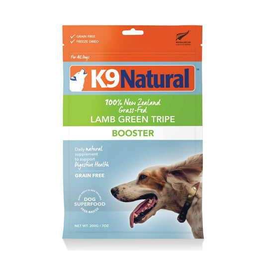 K9 Natural Freeze Dried Dog Food Topper with Verified Ingredients, Organ Meat Blend for Digestive Support, Human-Grade Freeze Dried Puppy Food & Dog Topping, Lamb Green Tripe, 7oz