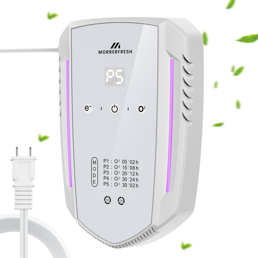 Cat Litter Deodorizer & Ozone Odor Eliminator, Pet Odor Eliminator Air Purifier for Home, Plug-in Litter Box Deodorizer for Strong Cat Urine & Poop Smell, 5 Modes for Cat Room, Kitchen, Toilet