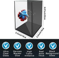 Glass Betta Aquarium Starter Kits 1.5 Gallon Small Fish Tank, Betta Fish Tank with LED Light, Power Filter, Black. 4mm G