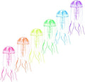 DaToo Aquarium Artificial Glowing Jellyfish Fish Tank Ornament Aquarium Silicone Decoration, 6 Pack, 1 Yr Warranty