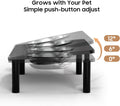 Adjustable Elevated Cat Bowls,6°/12° Tilted Cat Bowl Stand Anti-Vomiting