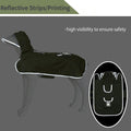MAMORE Dog Raincoat Reversible,Waterproof Dog Rain Coat Hooded Slicker Poncho with Reflective Strip, Plaid Double Layer 