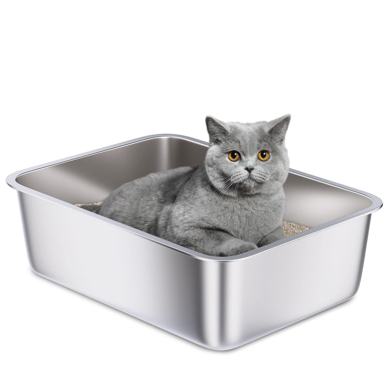 Holintan Stainless Steel Litter Box, 18