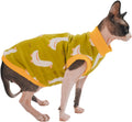 Sphynx Hairless Cat Summer Cotton T-Shirts Cat Vest Pet Clothes, Round Collar Vest Kitten Shirts Sleeveless, Cats & Small Dogs Apparel (Goose, XL (9-13 lbs))