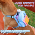 Dog Backpack Harness with Leash,Cute Pet Puppy Backpacks Bulid-in Dog Poop Bag Dispenser,Adjustable Pets Self Carrier Ba