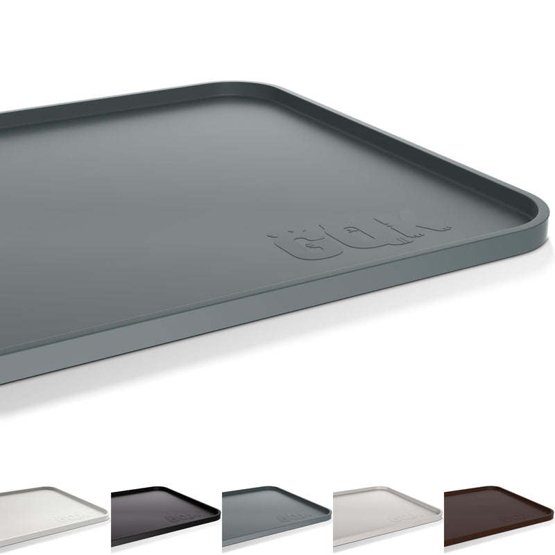 GQK Silicone Dog & Cat Food Mat with Raised Edge, 24
