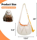 Ferret Sling Carrier, Front Backpack for Ferret Rabbit Puppy Kitten (Beige)