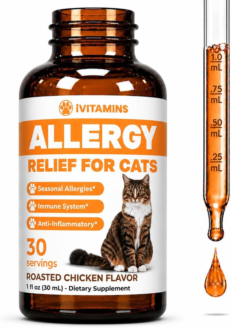 Allergy Relief for Cats | Helps to Naturally Support Allergy & Itch Relief for Cats | Cat Allergy | Cat Itch Relief | Ca