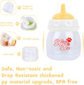 Xuanda Pet Feeding Bottle and Syringes,60ml Nursing Bottle, 3 Sizes Nipples with Ventilation Valve Resistant Tearing Perfect for Puppies, Kittens, Small Wildlife (Yellow)