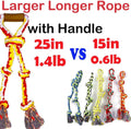 Fejapa Extra Large Dog Rope Toys for Aggressive Chewers - Tug of War, Interactive, Heavy Duty, Outdoor, Medium to Large Breed Dog Chew Rope with Handle