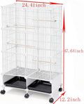 Large Bird Cage, Parakeet Cage with Detachable Stand & Wheels,Bird Cage arakeet Cage with Bird Slide-Out Tray, Wooden Pe
