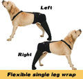 COODEO Dog Rear Leg Recovery Sleeve, Waterproof Hind Leg Sock for Dogs, Anti-Slip Paw Cover, Wear Resistant Protective Sleeve for Hot Spots, Sores & Outdoor Use (Black, L_Right Rear Leg)