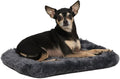 MidWest Homes for Pets QuietTime XXS Dog Bed - Gray Faux Fur Bolster, Ultra-Soft and Machine Washable, Fits 18-Inch Crat