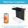 AQUANEAT Fish Tank, 1.2 Gallon Aquarium, Small Betta Fish Tank Starter Kit with LED Light and Water Filter Pump, Rectang