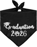 Dog Graduation Cap with Yellow Tassel and Black Pet Graduation 2026 Bandana