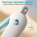 Adjustable Cat Nail Clippers with Safety Guard & Hidden File, Splash-Proof Trimmer for Kittens & Indoor Cats, Painless B