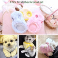 ANIAC 3PCS Extra Small Dog Clothes Girl Boy XXXS Dogs Sweater for Chihuahua Yorkie Teacup Warm Fleece Newborn Puppy Sweatshirt Vest Winter Cat Kitten Outfit (Bee 3S -Chest 8.6")