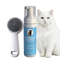 Waterless Cat Shampoo with Brush, Cat Bath No Rinse Dry Foam, Reduce Itchy Skin Shedding and Odor Control, Cats Kitten Shampoo