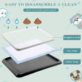 Mifoci 2 Pcs Dog Pee Pad Holder Potty Tray Portable Dog Litter Box Toilet Training for Small Medium Large Pet Puppy Indo