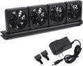 Aquarium Fan 2 3 4 Heads, Aquarium Chillers Cooling Fan Adjustable Fish Tank Cooling Fan with 2 Wind Speed Fan for Water