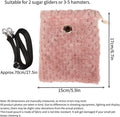 Sugar Glider Bonding Pouch Warm Travel Carrier Hamster Nest & Strap (Grey)