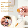 LogFaadCoi Glass Banana-Shaped Pet Feeding Bottle | Adjustable Flow Nipples 1-2-3 Holes + Press Valve | Includes 3 Nipples & Cleaning Brush | Leak-Proof, Easy-to-Grip Kit for Kittens & Puppies