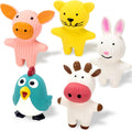 LECHONG 5 Pack Latex Dog Toys for Small Dogs – Squeaky Squeeze Toys, Puppy Teething Chew Toys, Soft Rubber Pet Toys, 4.7