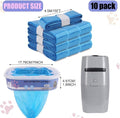 10 Pack Cat Litter Refill Bags Compatible with Your Litter Refill Cartridge,Enhanced Odor Control，Blue