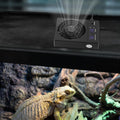 Reptile Ventilation Fan, Auto Temperature/Thermometer Control LED Digital Humidity Gauge, °C/°F Switchable Dehumidifier 