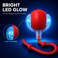 Rcxnm Interactive Cat Ball Toy with String, Interactive Cat Toys Ball Fast Rolling，Red, Bouncing Teaser Wand