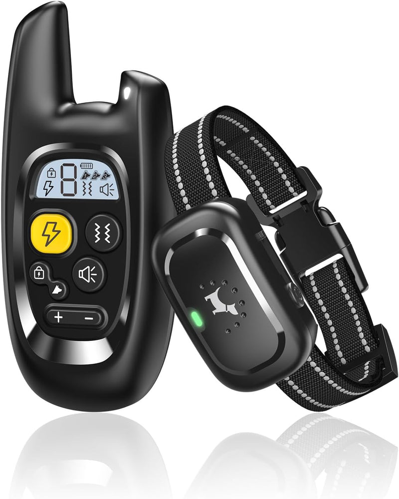 Dog Shock Collar with Remote Control- Electric Collar for Dogs Training Rechargeable, Training Collar for Small Medium L