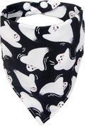 Halloween Dog Bandanas Black Ghost Spooky Costumes for Large Pets