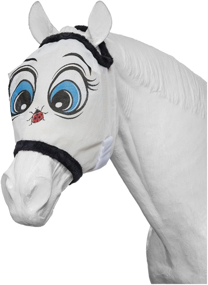 Tough 1 Novelty Ladybug Mesh Fly Mask, Yearling/Pony, Multicolor