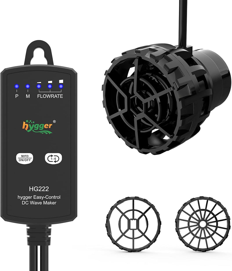hygger Aquarium Wave Maker for 5-10 Gallon Fish Tanks, Adjustable DC Power Heads for Aquarium with Controller, Aquarium 