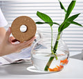 Small Fish Bowl, Cute Betta Tank, High Clear Fish Glass Bowl, Desktop Mini Aquarium Vases for Betta Fish and Hydroponic 