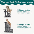 Furhaven Steady Paws Multi-Step Pet Stairs for High Beds & Sofas - Cream, 3-Step