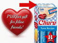 INABA Churu Lickable Purée Natural Cat Treats Gift Box- Chicken Recipe, 32 Tubes (4 Gift Boxes of 8 Tubes Each)
