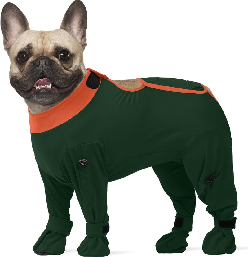 ROZKITCH Dog Onesie with Feet Covered, Prevent Licking & Shedding Recovery Suit, e-Collar Alternative 4-Sleeve with Adju