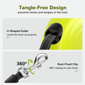 32ft Retractable Dog Leash with Reflective Strips, One-Button Control & Sturdiness Nylon Material, Long Leash Retractable with Poop Bag Holder for Medium Large Dog