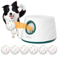 PUPIHOM 20-40ft Automatic Ball Launcher, Interactive Fetch Toy for Small Medium Dogs, Adjustable Rechargeable Tennis Thrower for Indoor Outdoor Fun, Physical Exercise and Brain Training(Green)