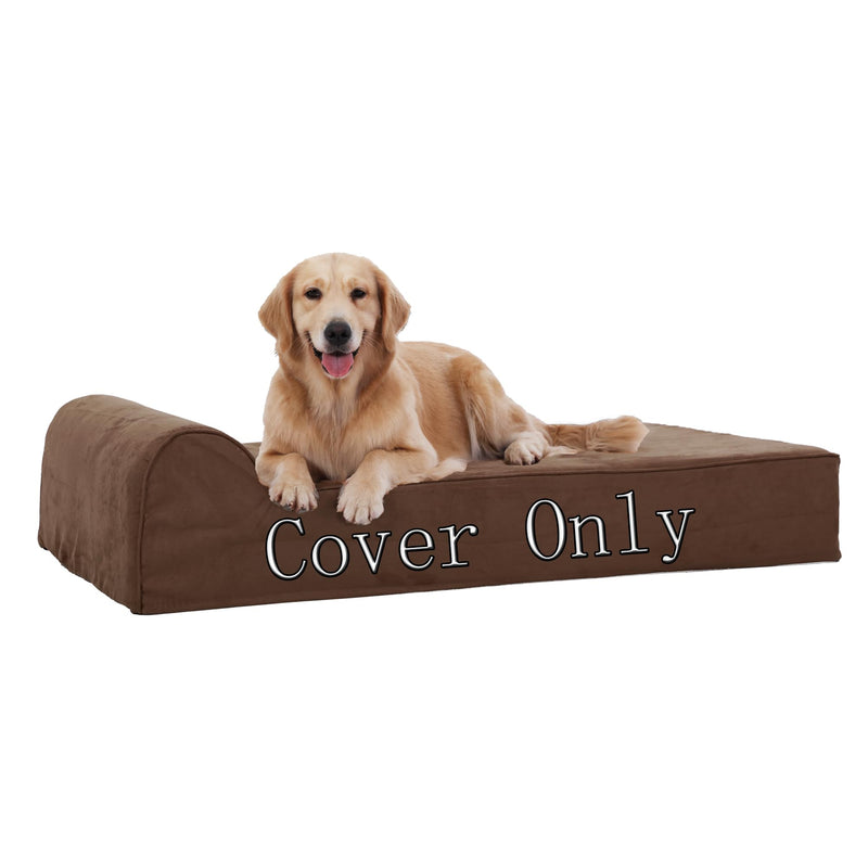 Rainmr Extra Large Dog Bed Liner - Replacement Cover for Memory Foam Pet Bed, XL Size, Chocolate