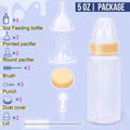 ASEVAT 5 oz 3PackPet Feeding Bottle, Anti-Choking Puppy Feeder Design,with 3pcs Replaceable and Reusable Silicone Nipples for Feeding Puppies, Kittens, Small Animals