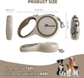 OUTnWILD Retractable Dog Leash - Tangle-Free 360° Design with Anti-Slip Handle | 16 ft Strong Nylon Tape | One Touch Quick-Lock Braking System | for Small/Medium Breeds/Pets Up to 44lbs. (Khaki, M)