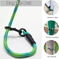 BTINESFUL 8ft 12ft 20ft 30ft 50ft 75ft Dog Tie-Out Long Tether Rope Leash, Outdoor Yard Leash- Large Medium Small Dogs Training, Playing, Camping, Backyard (Green, 12 Foot)