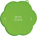 Catit Flower Shape Cat Placemat, Green, diameter 11.8in