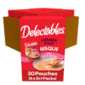 Delectables Lickable Treat Bisque Non-Seafood Wet Cat Treat with Real Tuna & Chicken, Food Topper, Hydrating, Grain-Free, No Fillers, By-Products, Added Preservatives, 1.4oz Pouch, 30ct